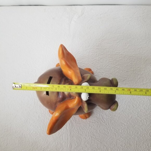 Vtg 1970's Paolo Chiari Moose Coin Bank Italy Whimsical Cartoonish  Brown Orange - Picture 15 of 16